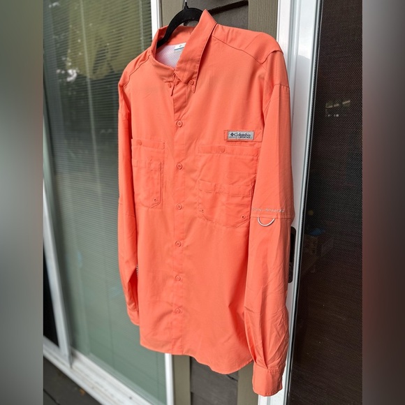 Columbia Men's Orange Shirt-Size Large - Picture 2 of 5